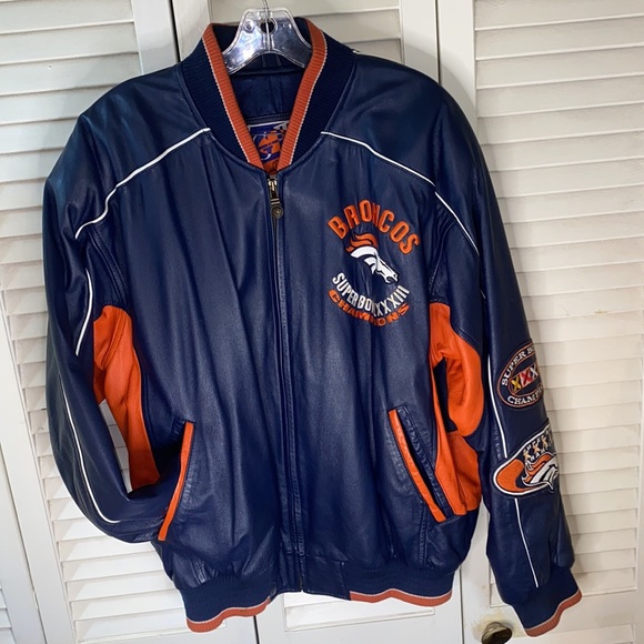 Men’s Vintage Leather Denver Broncos Coat…🏈 - Picture 13 of 13